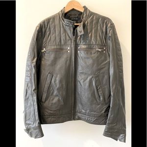 Calvin Klein Jeans leather motto jacket